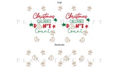 Calories Dont Count  40oz quencher tumbler sublimation full wrap high resolution transparant background