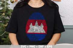 Cambodia SVG | Cambodia Flag Fingerprint | SVG PNG DXF EPS Product Image 1