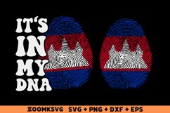 It's in my DNA Cambodia Flag Fingerprint Sublimation PNG Product Image 1