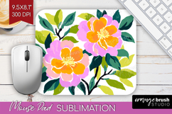 Camellia Modern Floral Mouse Pad Sublimation Sping Flower Product Image 1