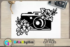 Floral camera / vintage camera / Photography svg Product Image 2