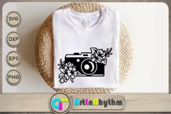Floral camera / vintage camera / Photography svg Product Image 1