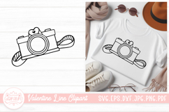 Camera Outline SVG Element For Valentines Day Clipart Product Image 1
