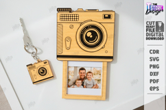 Retro Camera Photo Frame Laser Cut | Vintage Polaroid Style Product Image 1