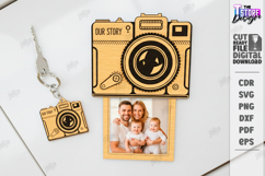 Retro Camera Photo Frame Laser Cut | Vintage Polaroid Style Product Image 1