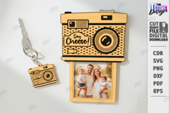 Retro Camera Photo Frame Laser Cut | Vintage Polaroid Style Product Image 1