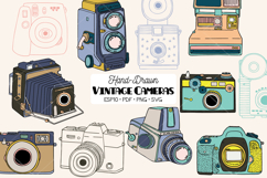 Vintage Cameras Color | Hand Drawn Polaroid Picture | Video Product Image 1