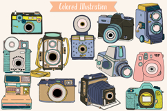 Vintage Cameras Color | Hand Drawn Polaroid Picture | Video Product Image 2