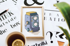 Vintage Cameras Color | Hand Drawn Polaroid Picture | Video Product Image 5
