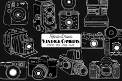 Vintage Cameras White | Hand Drawn Polaroid Picture | Video Product Image 1