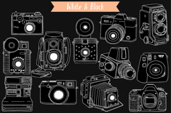 Vintage Cameras White | Hand Drawn Polaroid Picture | Video Product Image 3