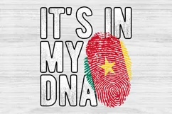 It's in my DNA Cameroon Flag Fingerprint PNG Sublimation Product Image 1