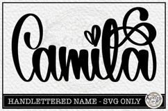 Camila- Handlettered Name SVG Cut file Product Image 1