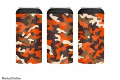 4 in 1 Can Cooler Camo Wrap PNG | Seamless Camouflage Design Product Image 3