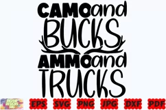 Camo And Bucks Ammo And Trucks SVG | Hunting SVG |Hunter SVG Product Image 1