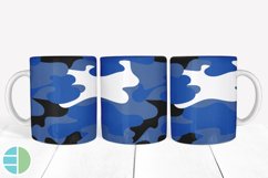Blue Camo Mug Sublimation Bundle Mug Wrap Designs Bundle PNG Product Image 3