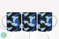 Blue Camo Mug Sublimation Bundle Mug Wrap Designs Bundle PNG Product Image 7