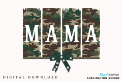 Camo Mama with Bow PNG, Mama Coquette PNG, Mama PNG Product Image 1