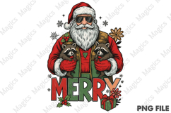 Camo Santa Merry Christmas PNG Product Image 1