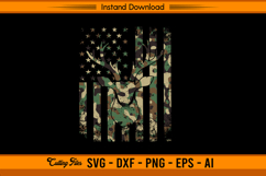 Camo Deer Flag SVG Design for Patriotic Hunters Product Image 1