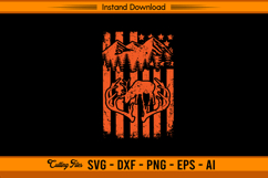Deer Flag Hunting SVG for Outdoor Patriotic Hunters Product Image 1