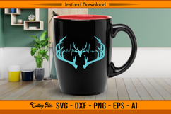 Deer Antler Heartbeat SVG for Hunting and Outdoor Fans Product Image 3