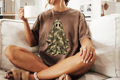 Camo Ghost PNG, Hunting Halloween Shirt Graphic Product Image 4