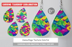 Earring Teardrop Camouflage Colorful Product Image 1