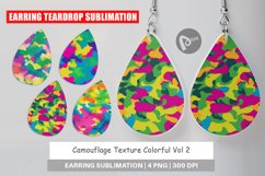 Earring Teardrop Camouflage Colorful Product Image 1