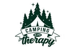 Camping Is My Therapy SVG Cut File Product Image 1