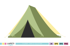 Camping cupcake topper clipart for outdoor themed birthday celebrations