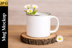 Cozy Enamel Mug Coffee Design