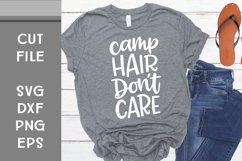 Camp Hair Don't Care, Hand Lettered, Cut File Product Image 1