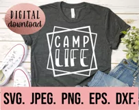 Camp Life SVG - Camping - Camp Fire SVG - Outdoor - Camper Product Image 2