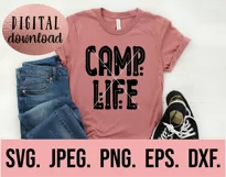 Camp Life SVG - Camping Clipart - Camp Fire SVG - Outdoor Product Image 2