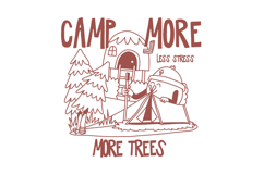 Vintage Summer Camping Cartoon T shirt Design