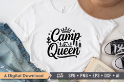 Camp Queen SVG File | Camping SVG | Outdoor Designs Product Image 2
