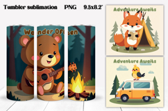 Cute Camping Animals Tumbler | Funny Camp Quotes Tumbler Product Image 1