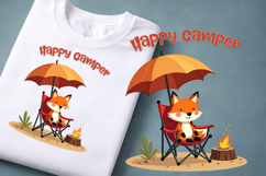 Cute Camping Animals Clipart PNG | Funny Camp Quotes PNG Product Image 1