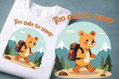 Cute Camping Animals Clipart PNG | Funny Camp Quotes PNG Product Image 1