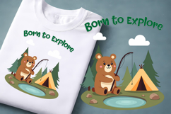 Cute Camping Animals Clipart PNG | Funny Camp Quotes PNG Product Image 1