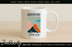 Adventure SVG Boho Camping Mountain Landscape Camper T-shirt Product Image 5