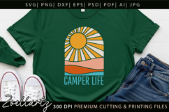 Camper Life SVG Boho Landscape SVG Adventure Camping T-shirt Product Image 2