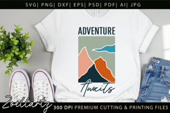 Adventure SVG Boho Camping Mountain Landscape Camper T-shirt Product Image 2