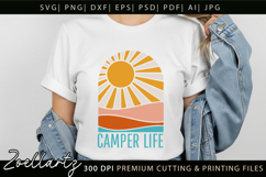 Camper Life SVG Boho Landscape SVG Adventure Camping T-shirt Product Image 4