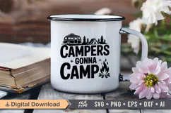 Campers Gonna Camp SVG File | Camping SVG | Outdoor Designs Product Image 3