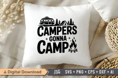Campers Gonna Camp SVG File | Camping SVG | Outdoor Designs Product Image 4