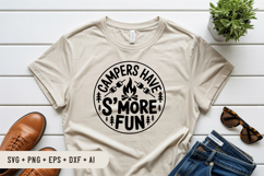 Campers Have S&#039;more Fun SVG File | Camping Round Sign SVG Product Image 3