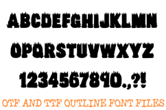 Campfire Alphabet Lettering Font Flames Fire ABC OTF Product Image 2