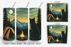 Campfire and Beer with Cat Tumbler Wrap